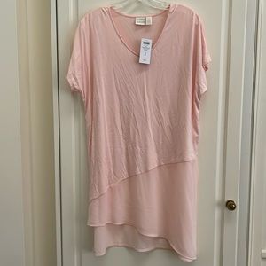 Chicos pale pink tunic t shirt size M/chicos 2 NWT